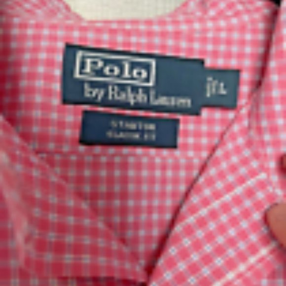 Polo by Ralph Lauren Men's Large Stanton Classic Fit Button Down - Pink Plaid - Picture 7 of 7